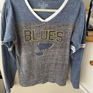 St. Louis Blues Long Sleeve Shirt • Soft As A Grape • Size L • Women’s